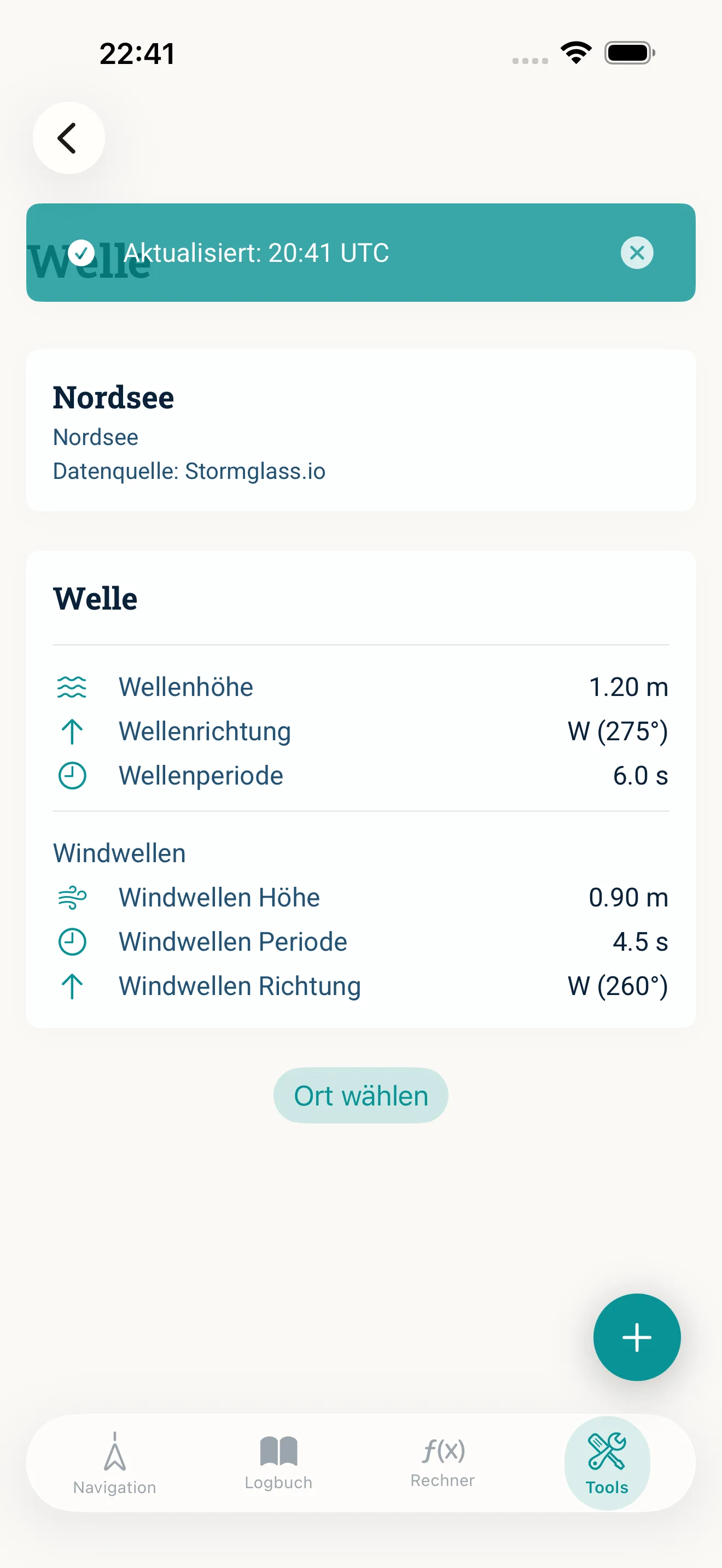 Wetterdaten an Bord: Wellen und Dünung